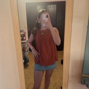 Maurices Women's Sleeveless Rust Tank Top